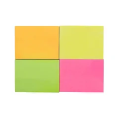 BLOCO ADESIVO 38 X 50 MM C/ 200 FLS 4 CORES NEON 741705 MAXPRINT