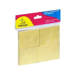 BLOCO ADESIVO 38 X 51 MM C/ 400 FLS AMARELO 502 TN
