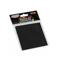BLOCO ADESIVO 76 X 76 MM C/ 50 FLS PRETO BA7653 BRW BLOCO ADESIVO 76 X 76 MM C/ 50 FLS PRETO BA7653 BRW
