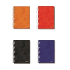 CADERNETA CAPA FLEXIVEL 1/8 ESPIRAL 96 FLS 524149 PAUTA BRANCA