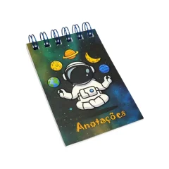 CADERNETA ESPIRAL 80 X 120 MM 100 FLS 8002 ASTRONAUTA LORIGRAF