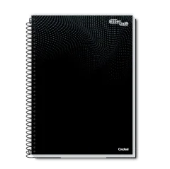 CADERNO CAPA DURA 1/4 ESPIRAL 80 FLS ESSENCIALE PRETO CREDEAL