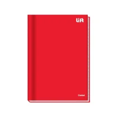 CADERNO UNIVERSITÁRIO CAPA DURA BROCHURA 96 FLS VERMELHO LIFT CREDEAL