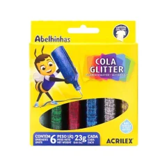 COLA GLITTER C/ 6 UN 23G 02923 ACRILEX