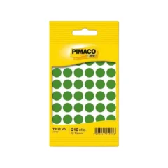 ETIQUETA REDONDA TP 12 C/ 210 ETQ VERDE PIMACO