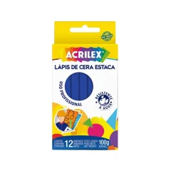 GIZ DE CERA ESTACA C/ 12 AZUL 091100501 ACRILEX