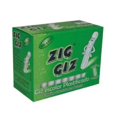GIZ ESCOLAR BRANCO C/ 50 UN ZIG GIZ