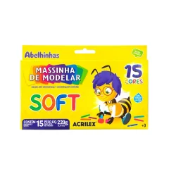 MASSA P/ MODELAR 15 CORES 220G 07314 ACRILEX