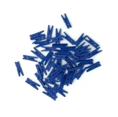 MINI PRENDEDOR DE ROUPA MADEIRA AZUL C/ 20 UN