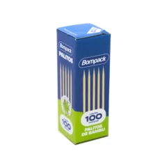 PALITO DE DENTE BAMBU C/ 100 UN BOMPACK