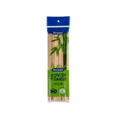 PALITO P/ CHURRASCO BAMBU 25 CM C/ 50 UN BOMPACK