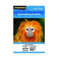 PAPEL FOTO GLOSSY A-4 130G ADESIVO C/ 50 FLS MASTERPRINT