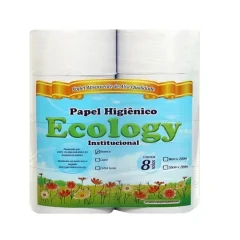 PAPEL HIGIÊNICO 8 X 200 MTS BRANCO SIMPLES ECOLOGY