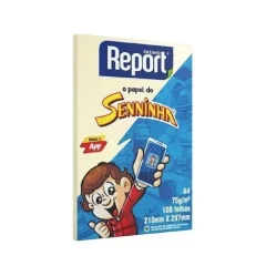 PAPEL SULFITE A-4 75G C/ 100 AMARELO SENNINHA