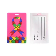PORTA CRACHÁ VERTICAL AUTISMO EMBORRACHADO ROSA