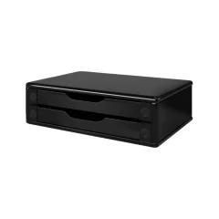 SUPORTE P/ MONITOR PRETO C/ 2 GAVETAS 3346 SOUZA