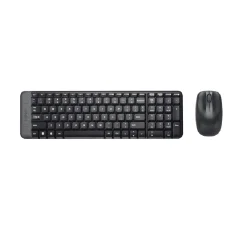 TECLADO E MOUSE S/ FIO MK220 PRETO LOGITECH