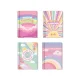 CADERNO CAPA DURA 1/4 BROCHURA 80 FLS ARCOS-IRIS CREDEAL
