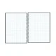 CADERNO CAPA DURA 1/4  ESPIRAL 80 FLS 7 X 7 MM QUADRICULADO PAUTA BRANCA