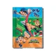 CADERNO CAPA DURA 1/4 BROCHURA 80 FLS GELEIA E ROBIN CREDEAL
