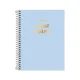 CADERNO CAPA PLÁSTICA COLEGIAL ESPIRAL 1X80 FLS AZUL HAPPY TILIBRA