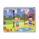 CADERNO MEIA PAUTA ESPIRAL CAPA DURA 80 FLS FEMININO CREDEAL