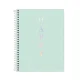 CADERNO CAPA PLASTICA COLEGIAL ESPIRAL 1X80 FLS VERDE HAPPY TILIBRA