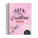 CADERNO CAPA DURA COLEGIAL ESPIRAL 1X80 FLS SEM PAUTA ROSA ARTS JANDAIA