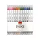 CANETA HIDROCOR C/ 12 CORES PONTA DUPLA BRUSH PEN BP1012 BRW