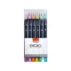 CANETA HIDROCOR C/ 6 CORES TONS PASTEL BRUSH PEN BP0004 BRW