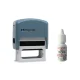 CARIMBO AUTOMATICO 38 X 14 MM + TINTA P/ TECIDO PRETA 10 ML 302 NYKON