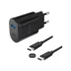 CARREGADOR P/ CELULAR ENERGIA 2 PORTAS USB/TIPO (C) LE-283 LELONG