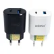 CARREGADOR P/ CELULAR TOMADA 2 PORTA USB/TIPO (C) LE-283 LELONG