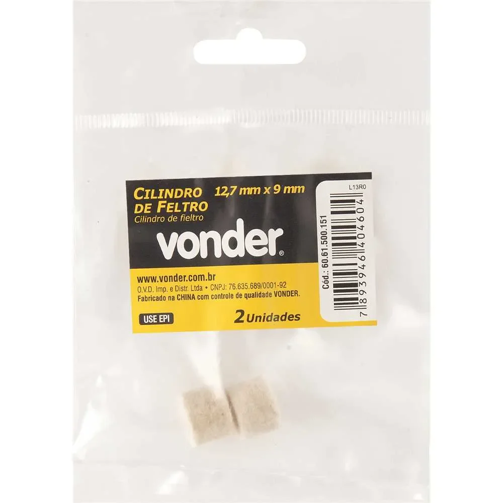 Cilindro Feltro P/Polir 12,7X9Mm Vonder