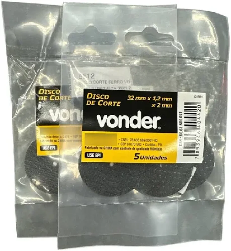 Disco Corte 32X1M2X2 Micr R Vonder Disco Corte 32X1M2X2 Micr R Vonder