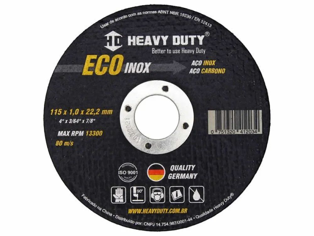Disco de Corte Ecoinox Black Heavy Duty