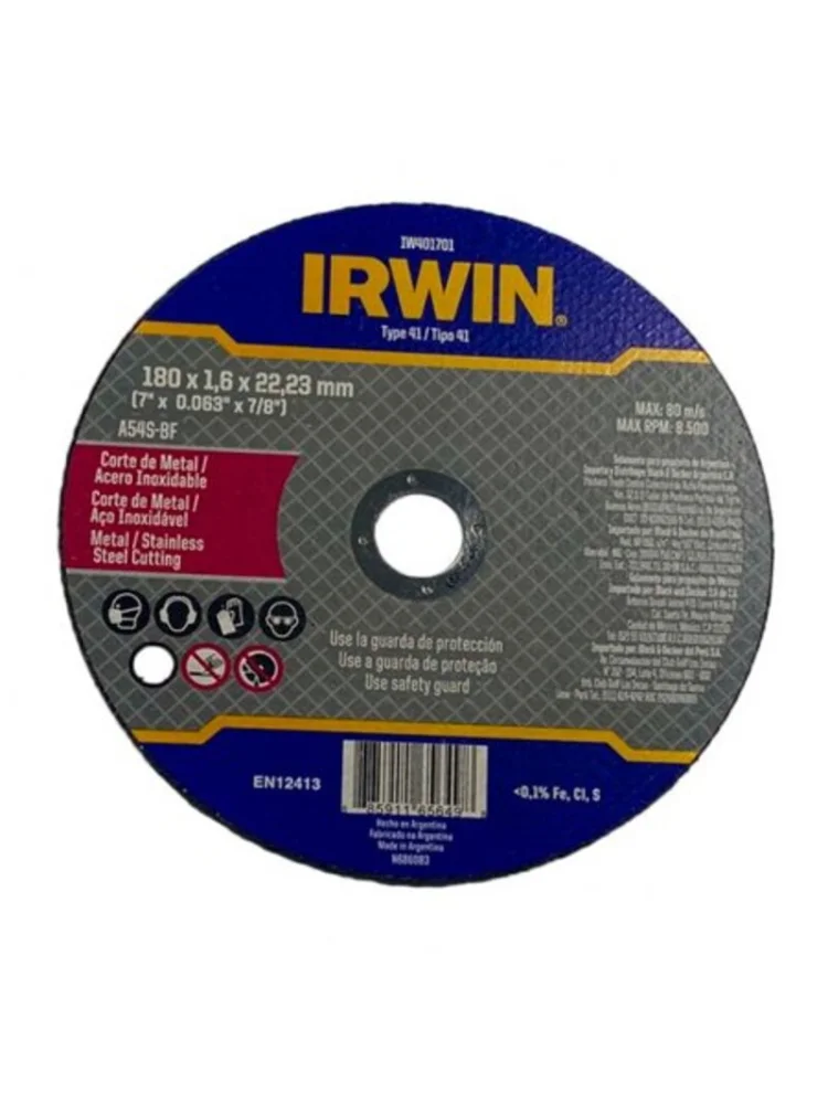Disco de Corte Inox Irwin