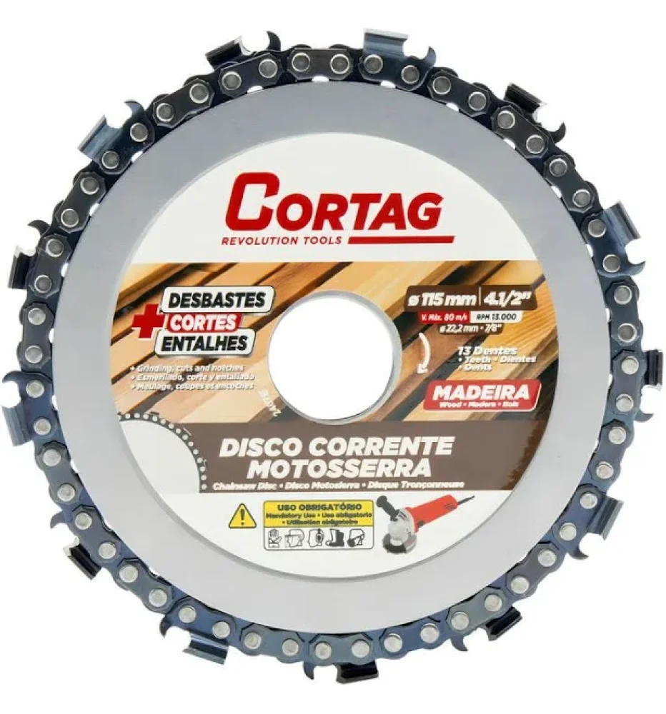 Disco para Madeira Corrente Motoserra