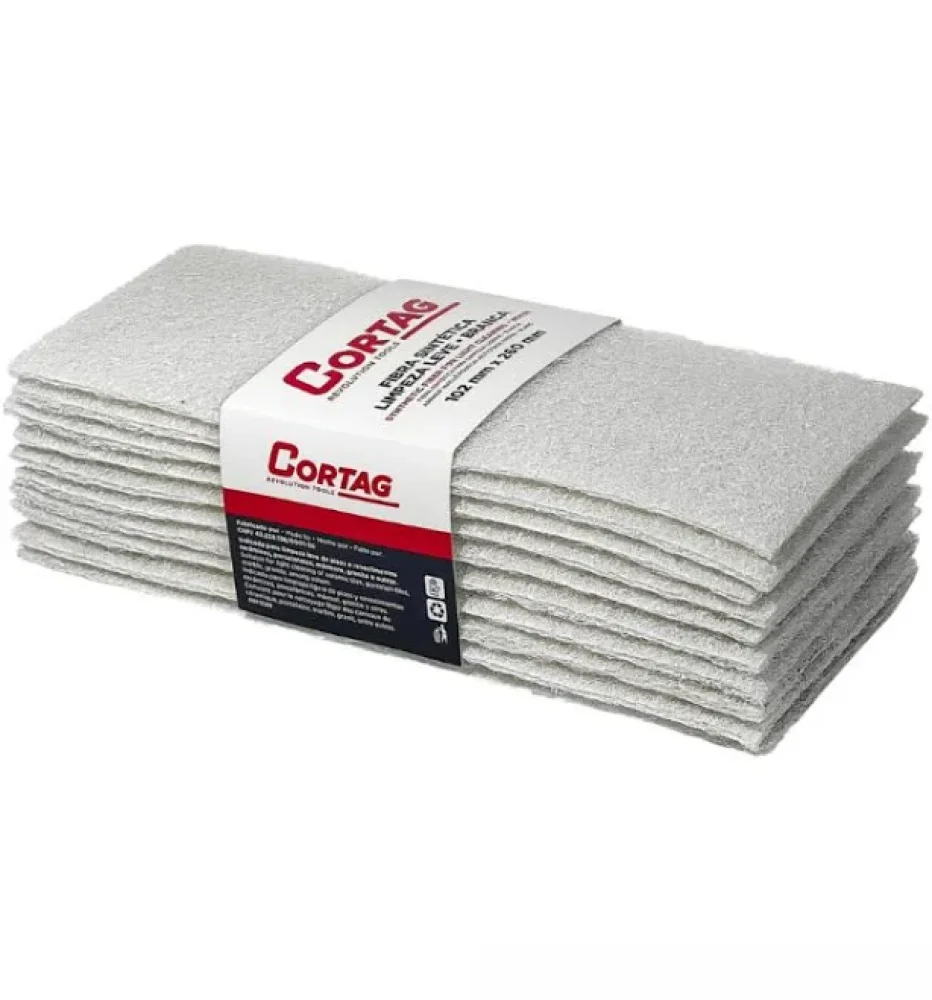 Fibra Sintetica Limpeza Leve Branca Cortag