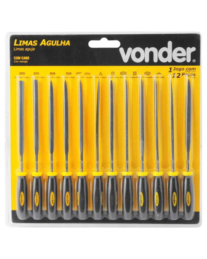 Jogo de Limas Agulha com Cabo Vonder