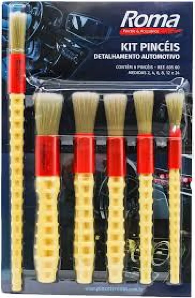 Kit Pinceis Detalhamento Roma