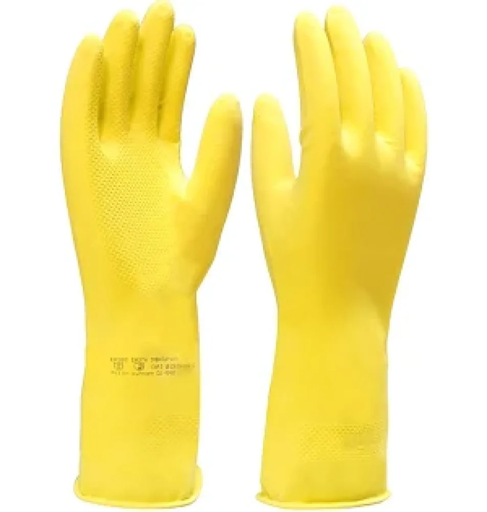 Luva Latex Amarela Verniz