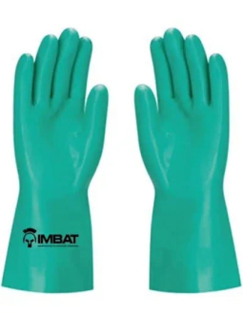 Luva Nitrilica Verde Forrada