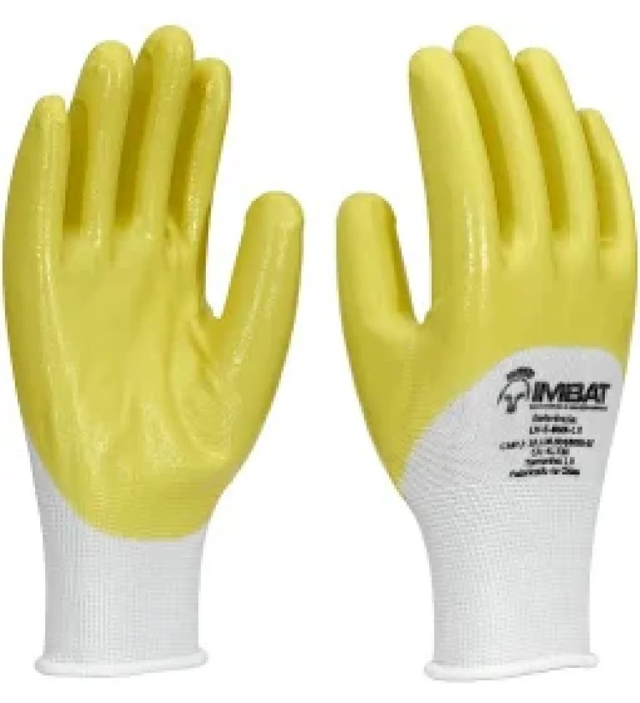 Luva Tricotada com Banho Amarela