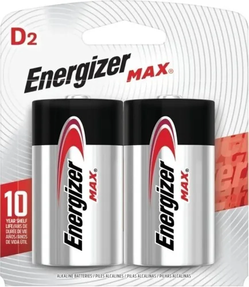 Pilha Alcalina D2 Max Energizer
