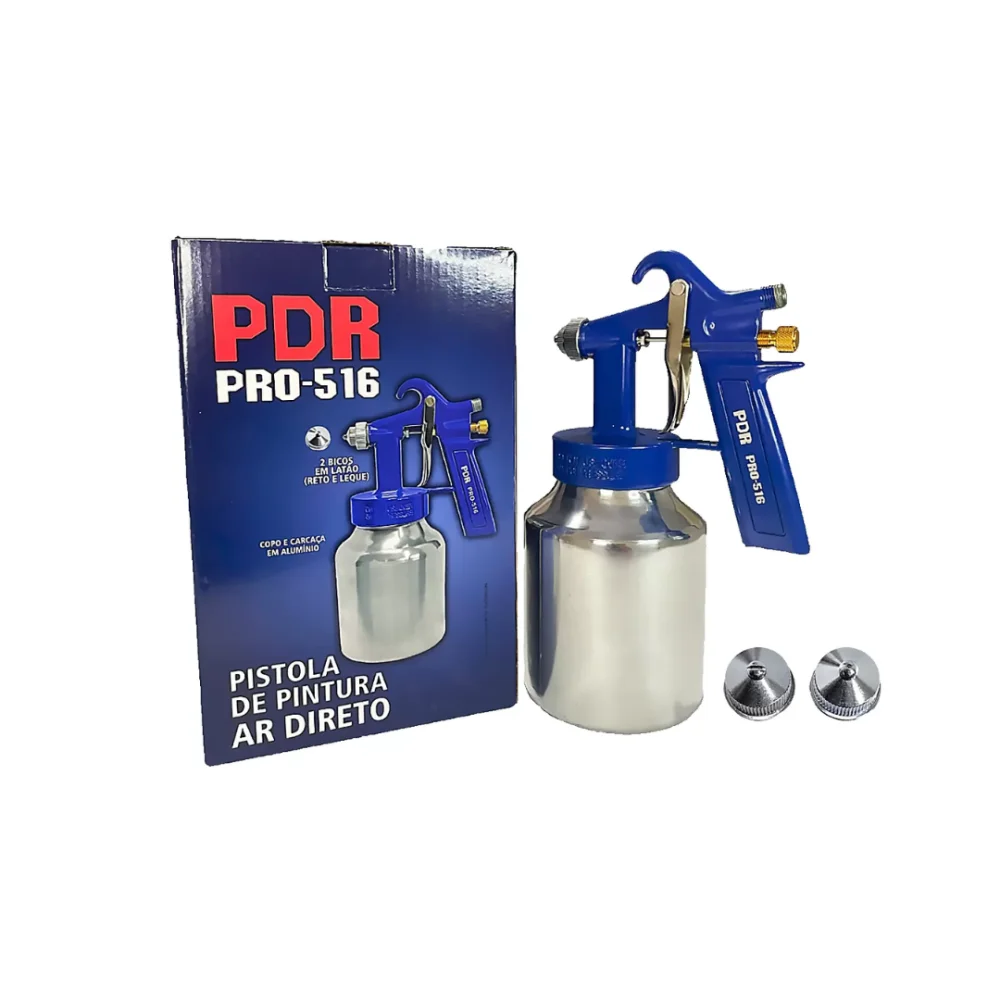 Pistola de Pintura Tipo Sucção Ar Direto Pdr Pro-516 Bico 1.2Mm 1000Ml