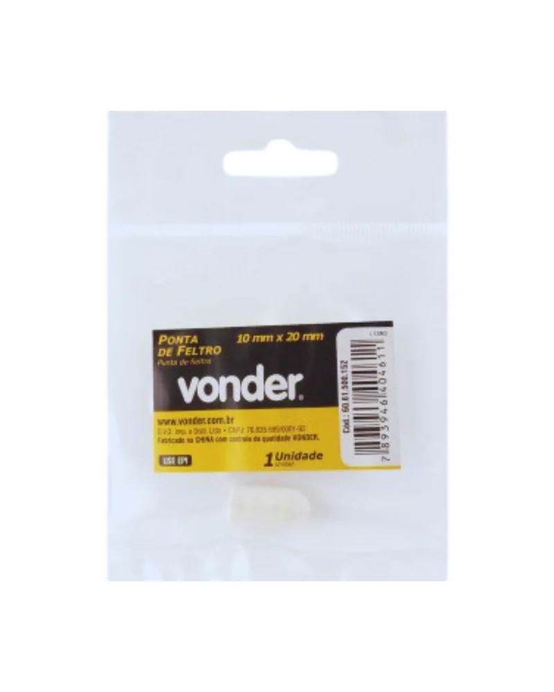 Ponta Feltro 10X20Mm Micro Retifica Vonder
