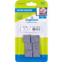 Feltro Protetor Autoadesivo Cinza Mesclado Retangular Engedom