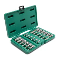 Jogo Soquete Bits Hexagonal Encaixe de 1/2 e 1/4 com 18 Pcs Sata Jogo Soquete Bits Hexagonal Encaixe de 1/2 e 1/4 com 18 Pcs Sata
