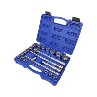 Jogo de Soquete e Acessórios 1/2 22 Peças Pdr Prateado